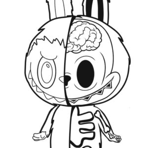 Half Skelly Labubu